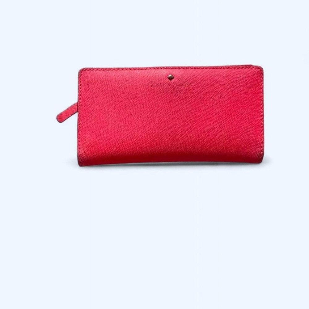 Kate Spade Large Slim Bifold Wallet Saffiano Leather candied madison